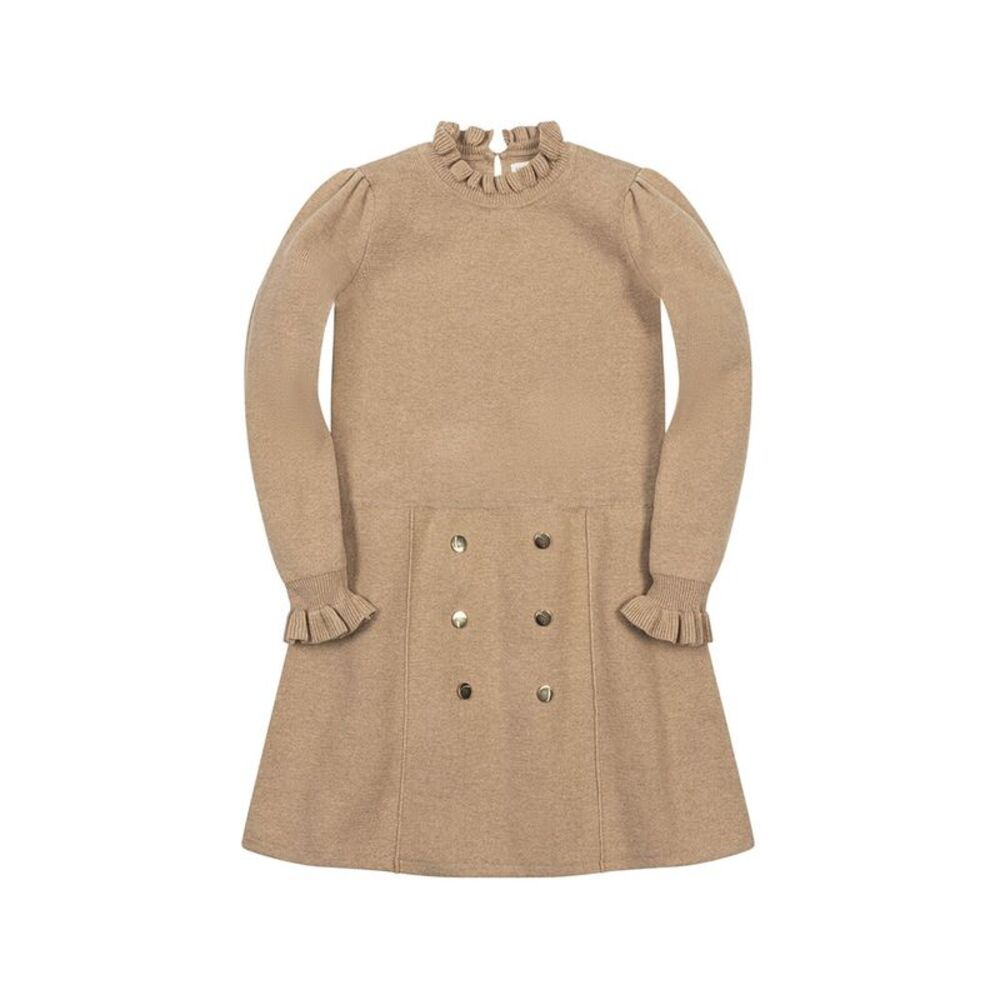 Hope & Henry Girls  Organic Ruffle Edge Sweater Dress